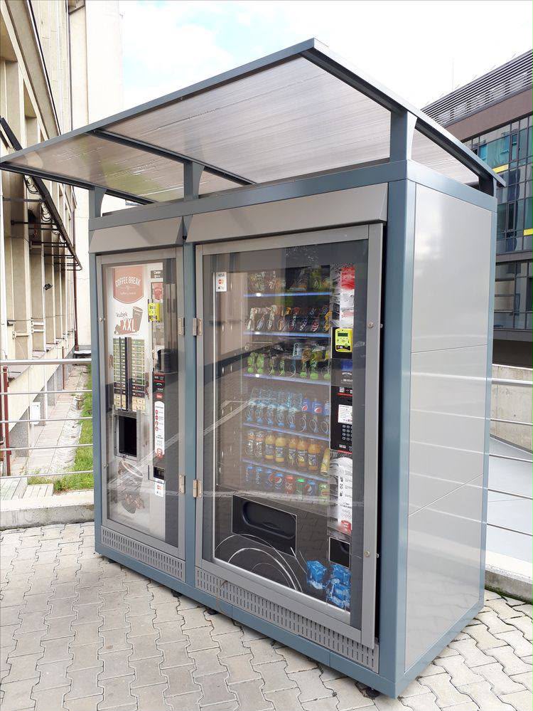 Outdoor Dual Vending Station + Canopy vending machine for sale UK