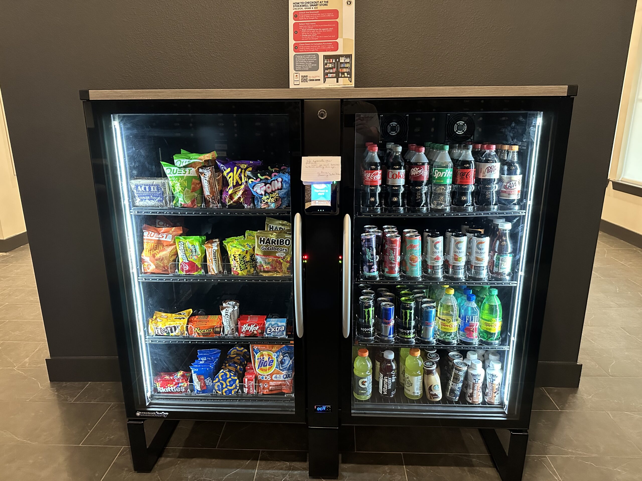 Free vending machine for a UK business in a staff break room