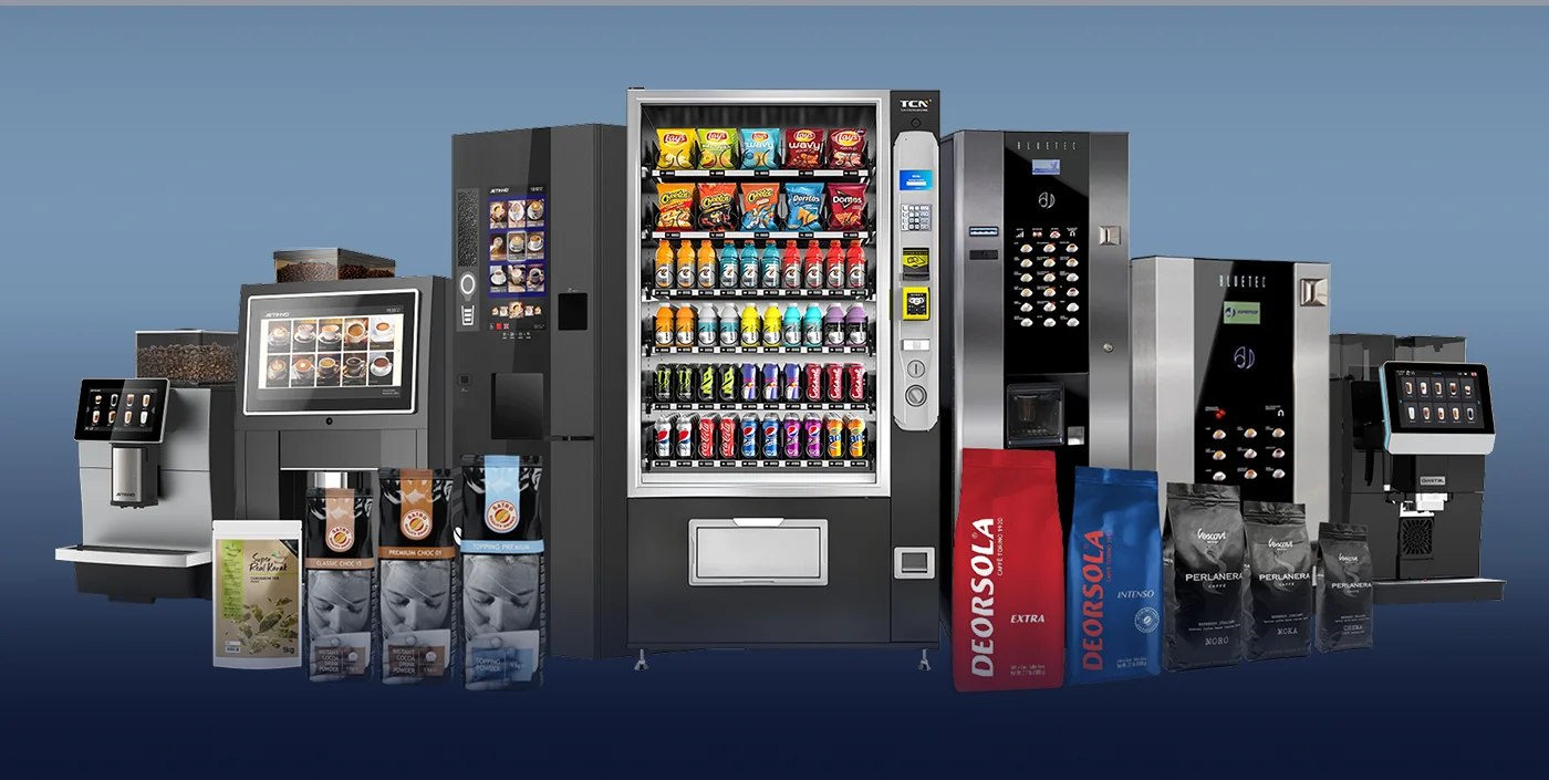 Vending machine brands UK comparison of snack, drinks and coffee machines