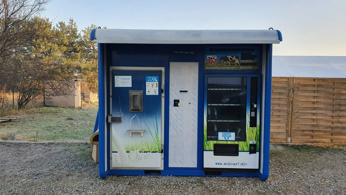 Caravan park vending machines near reception at a UK holiday park